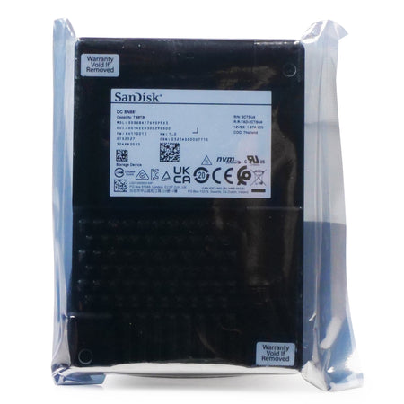 Sandisk DC SN861 0TS2527 7.68TB 1 DWPD PCle Gen 5.0 x4 16GB/s 3D TLC NVMe U.2 2.5 Inch SSD