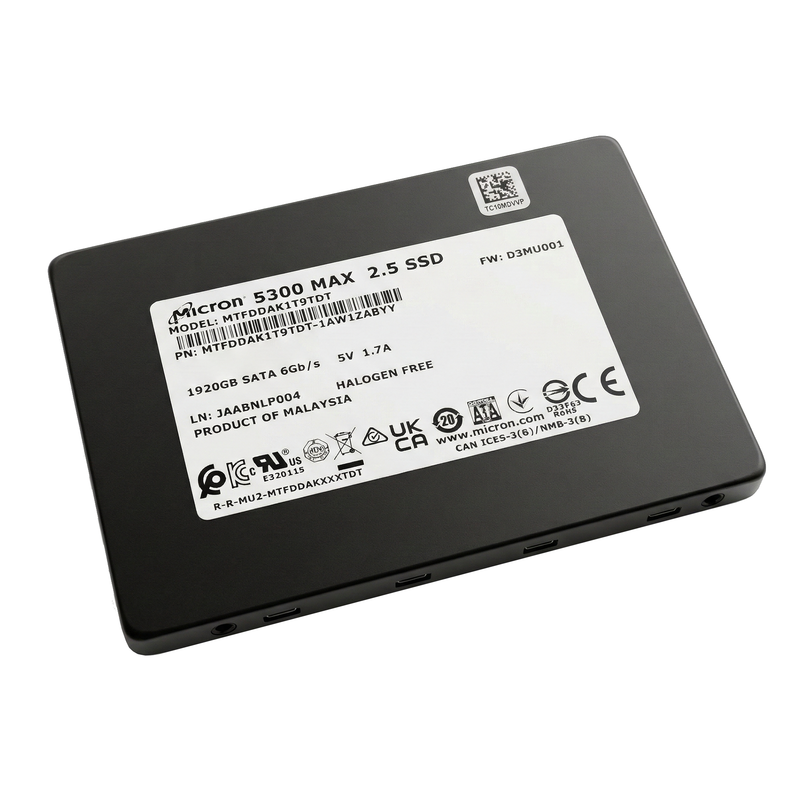 Micron 5300 MAX MTFDDAK1T9TDT 1.92TB 5 DWPD SATA 6Gb/s 3D TLC 2.5in Refurbished SSD