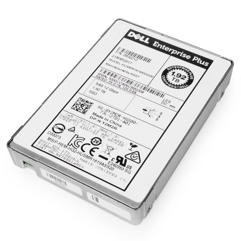 Dell/HGST Ultrastar DC SS200 HUSMR1619ASS200 0B32212 1.92TB 1 DWPD SAS 12Gb/s MLC 2.5in Refurbished SSD