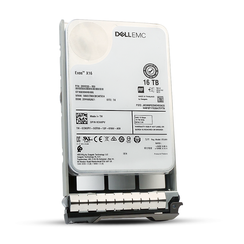 Dell G13 0CNXPV 16TB 7.2K RPM SAS 12Gb/s 512e 256MB 3.5in Refurbished HDD