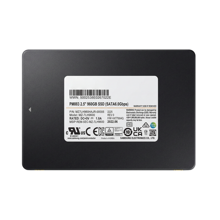 Samsung PM883 MZ7LH960HAJR 960GB 1.3 DWPD SATA 6Gb/s 3D TLC 2.5in Refurbished SSD