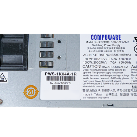 Supermicro 1000W 80 PLUS Titanium PWS-1K04A-1R-SR 1U Rackmount Redundant Switching Refurbished Power Supply