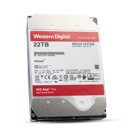 Western Digital Red Pro WD221KFGX 22TB 7.2K RPM SATA 6Gb/s 512e 512MB 3.5in Refurbished HDD
