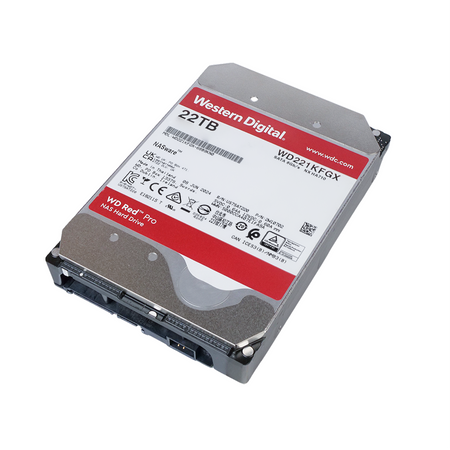 Western Digital Red Pro WD221KFGX 22TB 7.2K RPM SATA 6Gb/s 512e 512MB 3.5in Refurbished HDD