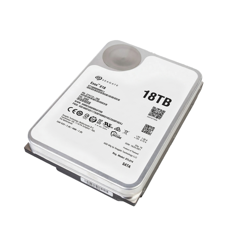 Seagate Exos X18 ST18000NM001J 18TB 7.2K RPM SATA 6Gb/s SED 3.5in Hard Drive
