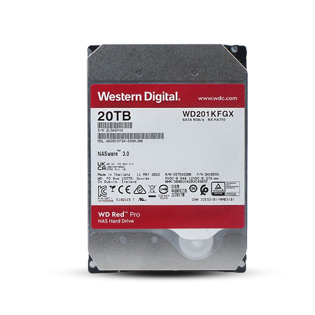 Western Digital Red Pro WD201KFGX 20TB 7.2K RPM SATA 6Gb/s 512e 512MB 3.5in Refurbished HDD