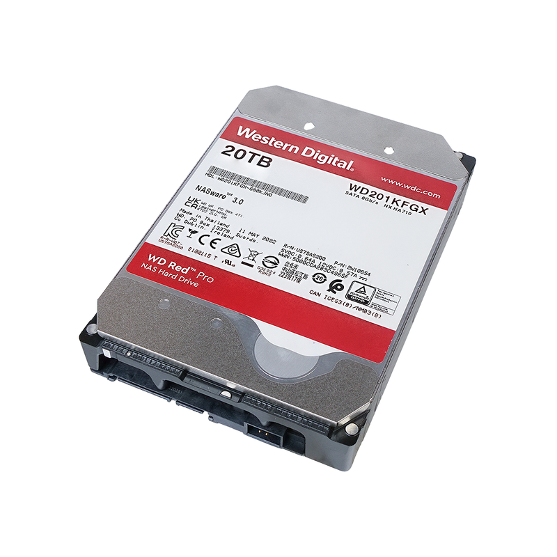 Western Digital Red Pro WD201KFGX 20TB 7.2K RPM SATA 6Gb/s 512e 512MB 3.5in Refurbished HDD