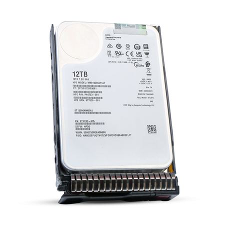 HP Generation 8 P44753-001 MB012000JYCJF 12TB 7.2K RPM SAS 12Gb/s 512e 256MB 3.5in Refurbished HDD