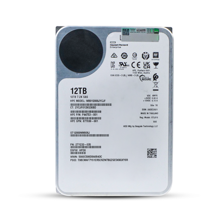 HP/Seagate Exos X16 ST12000NM006J 12TB 7.2K RPM SAS 12Gb/s 512e 256MB 3.5in Refurbished HDD