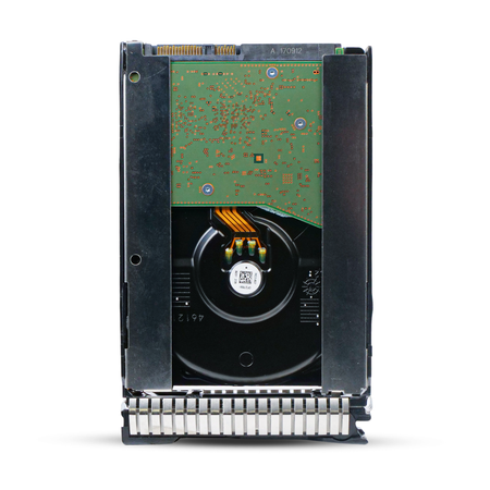 HP Generation 8 857642-002 MB010000JWAYK 10TB 7.2K RPM SAS 12Gb/s 512e 256MB 3.5in HDD, back view