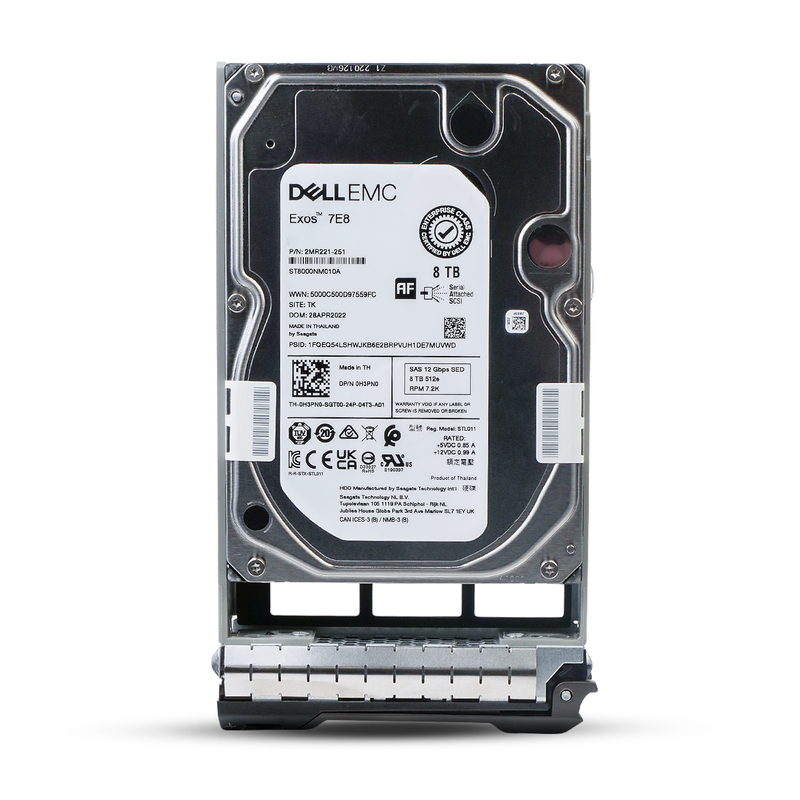 Dell G13 0H3PN0 8TB 7.2K RPM SAS 12Gb/s 512e 256MB 3.5in Refurbished HDD