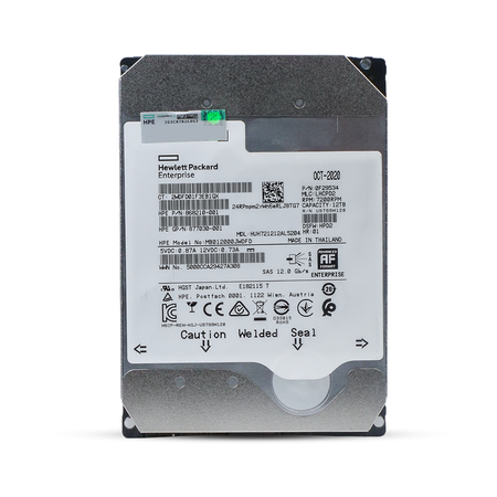 HP/HGST Ultrastar DC HC520 HUH721212AL5204 0F29534 12TB 7.2K RPM SAS 12Gb/s 512e 256MB 3.5in Refurbished HDD