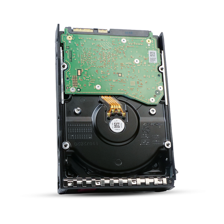 HP Generation 11 868210-001 MB012000JWDFD 12TB 7.2K RPM SAS 12Gb/s 512e 256MB 3.5in Enterprise Hard Drive, back angled view