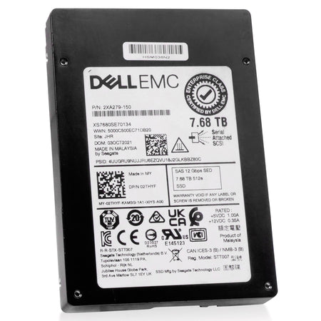 Dell/Seagate Nytro 2332 XS7680SE70134 7.68TB 1 DWPD SAS 12Gb/s 3D eTLC 2.5in Refurbished SSD