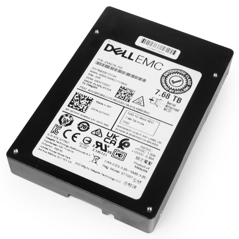 Dell/Seagate Nytro 2332 XS7680SE70134 7.68TB 1 DWPD SAS 12Gb/s 3D eTLC 2.5in Refurbished SSD