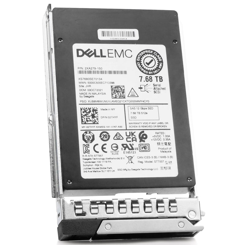 Dell G14 02THYF 7.68TB 1 DWPD SAS 12Gb/s 3D eTLC 2.5in Refurbished SSD
