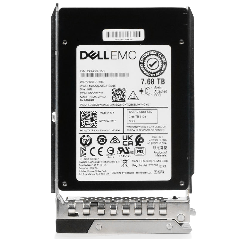 Dell G14 02THYF 7.68TB 1 DWPD SAS 12Gb/s 3D eTLC 2.5in Refurbished SSD