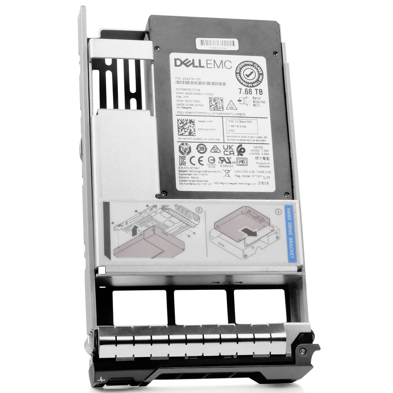 Dell G13 02THYF 7.68TB 1 DWPD SAS 12Gb/s 3D eTLC Hybrid 3.5in Refurbished SSD