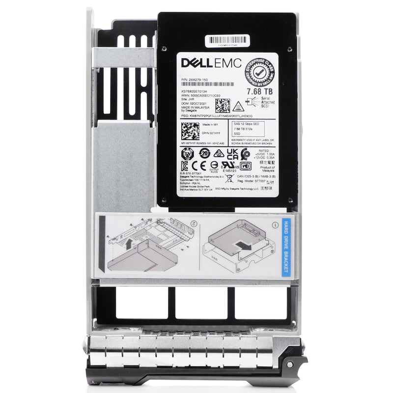 Dell G13 02THYF 7.68TB 1 DWPD SAS 12Gb/s 3D eTLC Hybrid 3.5in Refurbished SSD