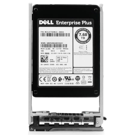 Dell G13 0JNV25 7.68TB 1 DWPD SAS 12Gb/s 3D TLC 2.5in Refurbished SSD