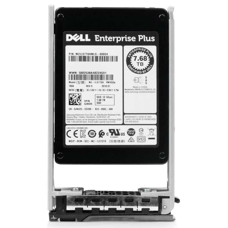Dell G13 0JNV25 7.68TB 1 DWPD SAS 12Gb/s 3D TLC 2.5in Refurbished SSD