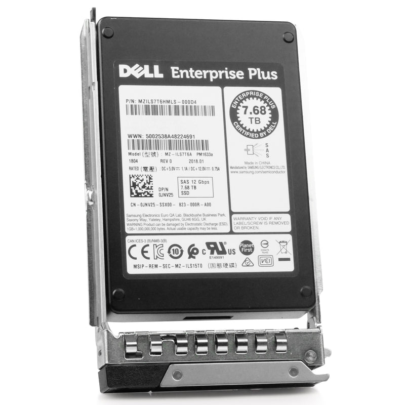 Dell G14 0JNV25 7.68TB 1 DWPD SAS 12Gb/s 3D TLC 2.5in Refurbished SSD