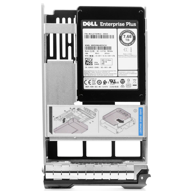 Dell G13 0JNV25 7.68TB 1 DWPD SAS 12Gb/s 3D TLC Hybrid 3.5in Refurbished SSD