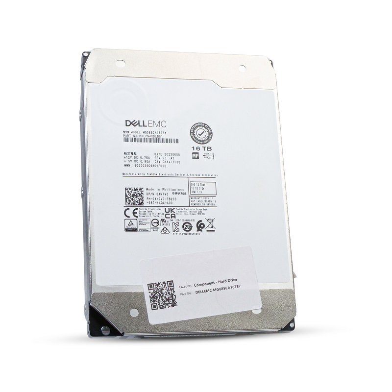 Dell/Toshiba MG08 MG08SCA16TEY 16TB 7.2K RPM SAS 12Gb/s 512e 512MB 3.5in Refurbished HDD
