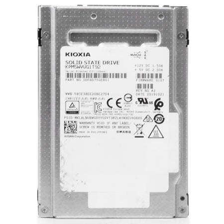 Kioxia PM5-V KPM5WVUG1T92 1.92TB 3 DWPD SAS 12Gb/s 3D TLC 2.5in Refurbished SSD
