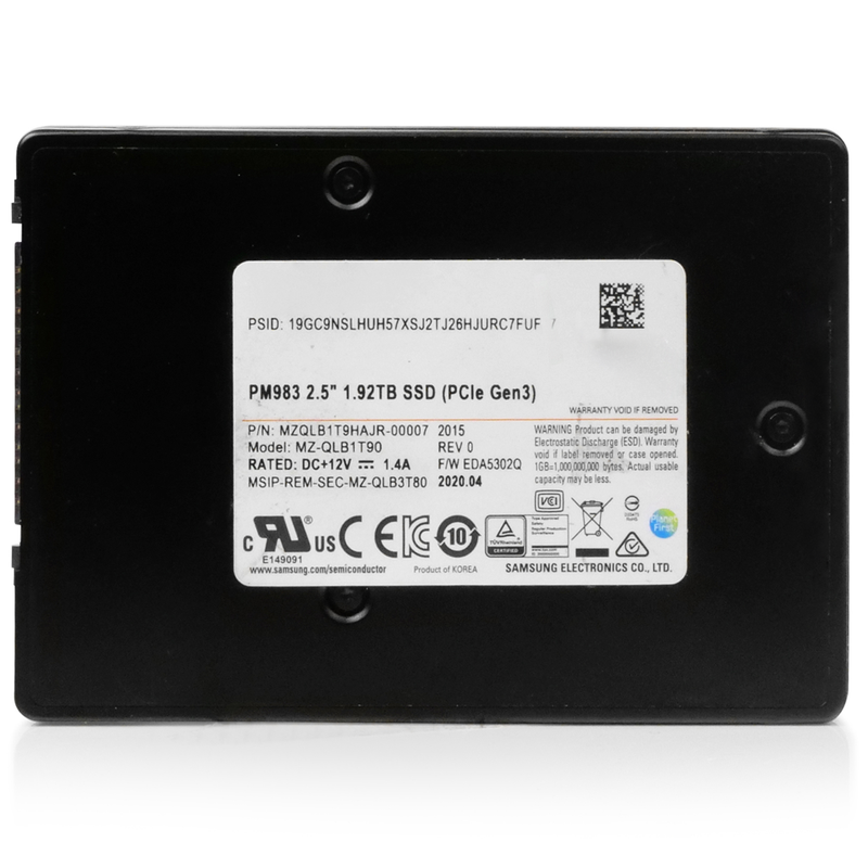 Seagate PM983 MZ-QLB1T90 MZQLB1T9HAJR-00007 1.92TB PCIe Gen 3.0 x4 4GB/s 2.5in Refurbished SSD