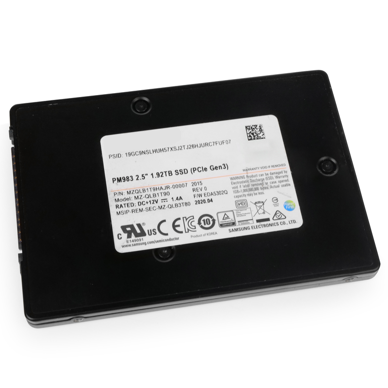 Seagate PM983 MZ-QLB1T90 MZQLB1T9HAJR-00007 1.92TB PCIe Gen 3.0 x4 4GB/s 2.5in Refurbished SSD