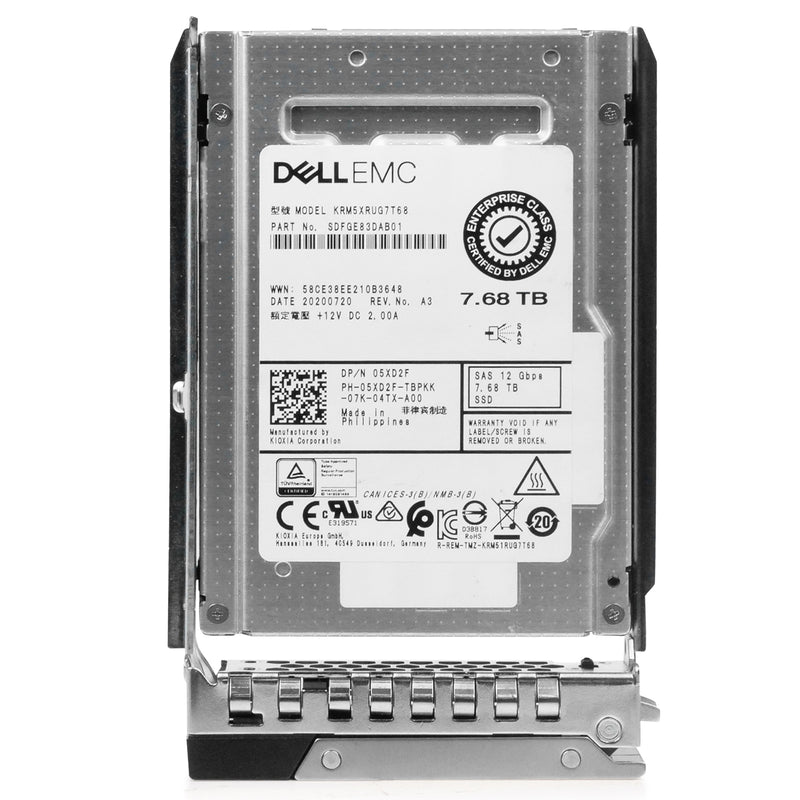 Dell G14 05XD2F 7.68TB 1 DWPD SAS 12Gb/s 3D TLC 2.5in Refurbished SSD