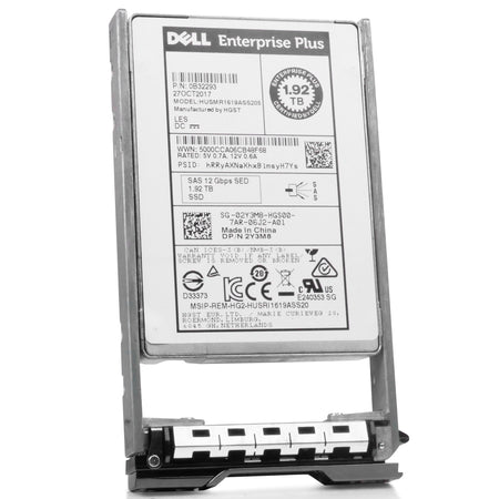 Dell G13 02Y3M8 1.92TB 1 DWPD SAS 12Gb/s MLC 2.5in Read-Intensive Refurbished SSD