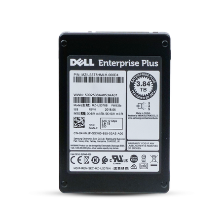 Dell/Samsung PM1633a MZILS3T8HMLH 3.84TB 1 DWPD SAS 12Gb/s 3D TLC 2.5in Refurbished SSD