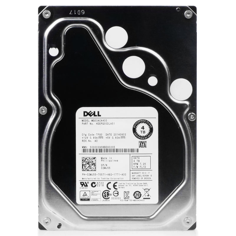 Dell/Toshiba MG03ACA MG03ACA400 4TB 7.2K RPM SATA 6Gb/s 512e 64MiB 3.5in Refurbished HDD