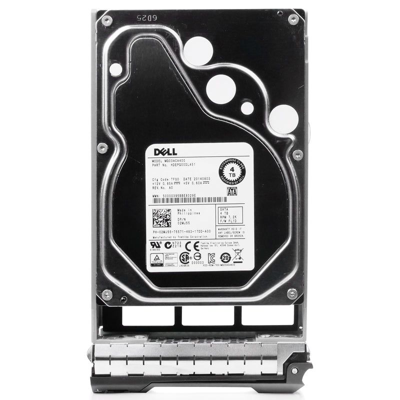 Dell G13 02MJ55 4TB 7.2K RPM SATA 6Gb/s 512e 64MiB 3.5in Refurbished HDD