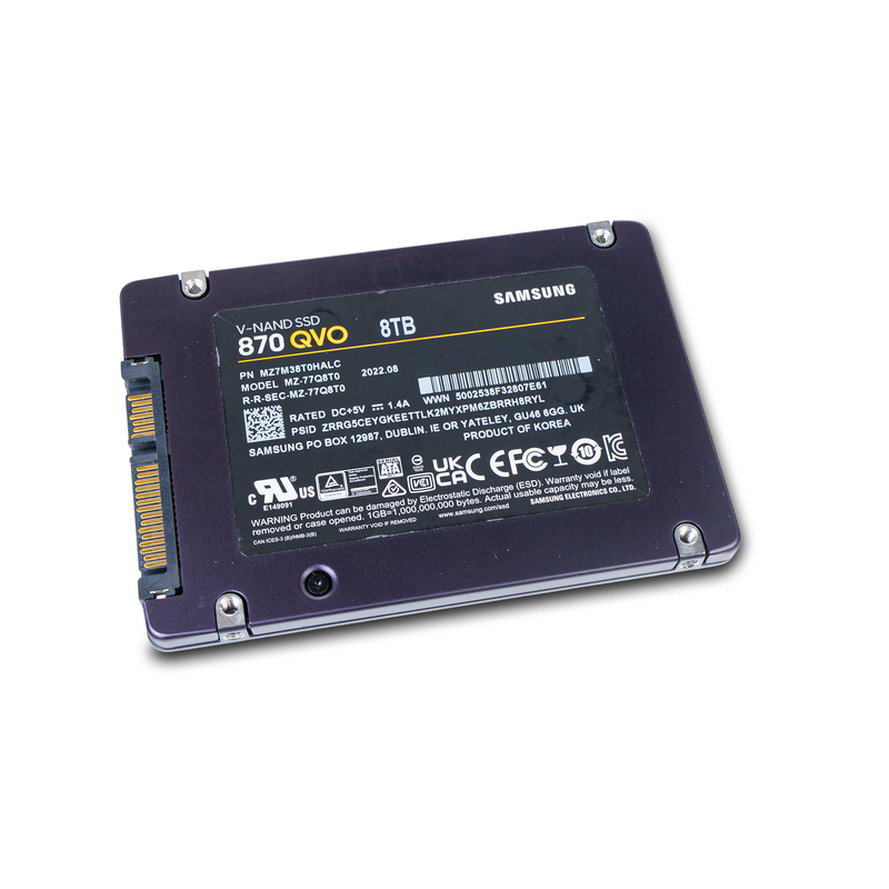 Samsung 870 QVO MZ7M38T0HALC 8TB SATA 6Gb/s MLC 2.5in Read Intensive Refurbished SSD