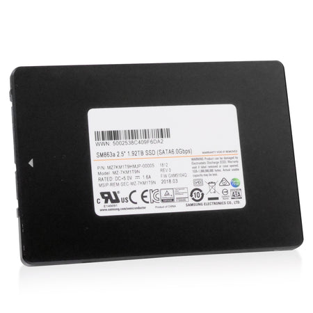 Samsung SM863a MZ7KM1T9HMJP 1.92TB SATA 6Gb/s MLC 3.6 DWPD 2.5" Refurbished SSD, 4 of 7