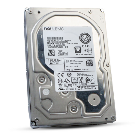 Dell/Western Digital Ultrastar DC HC320 HUS728T8TAL5200 0B36416 8TB 7.2K RPM SAS 12Gb/s 512e 256MB 3.5in Refurbished HDD