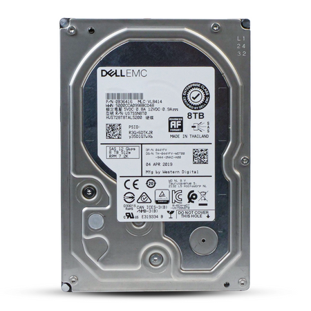 Dell/Western Digital Ultrastar DC HC320 HUS728T8TAL5200 0B36416 8TB 7.2K RPM SAS 12Gb/s 512e 256MB 3.5in Refurbished HDD