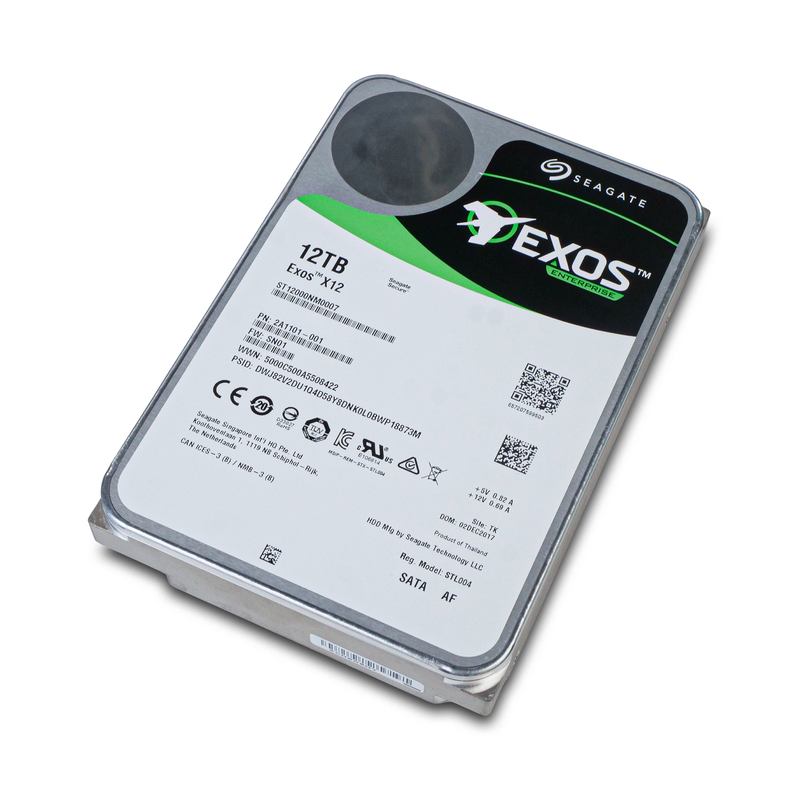 Seagate Exos X12 ST12000NM0007 12TB 7.2K RPM SATA 6Gb/s 512e 256MB 3.5" HDD