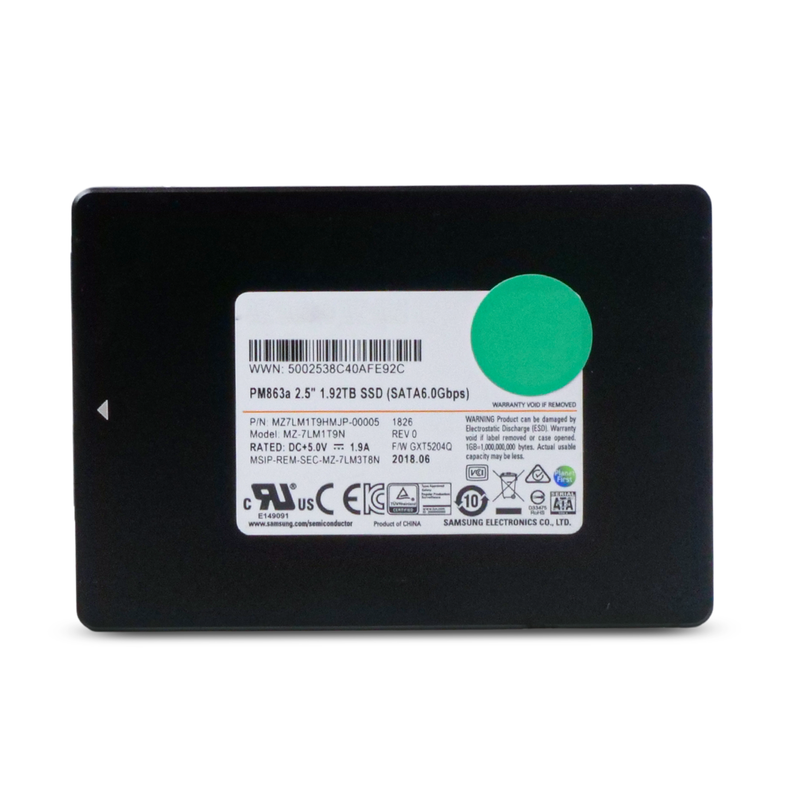 Samsung PM863a MZ7LM1T9HMJP 1.92TB SATA 6Gb/s 2.5" SSD