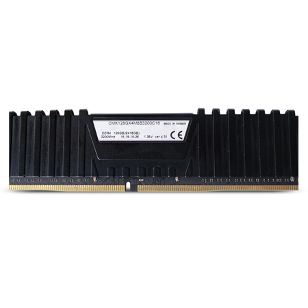 Corsair Vengeance LPX 1x 16GB CMK128GX4M8B3200C16 DDR4 3200MHz PC4-25600 UDIMM Desktop Refurbished Memory
