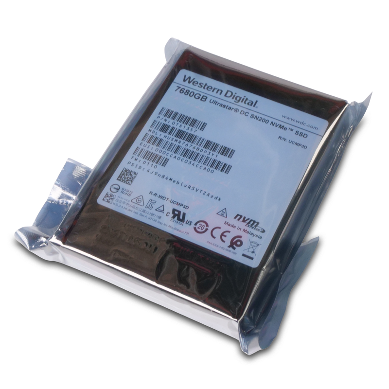 Western Digital Ultrastar DC SN200 HUSMR7676BDP3Y1 0TS1357 7.68TB 1 DWPD PCIe Gen 3.0 x4 4GB/s MLC U.2 NVMe 2.5in SSD