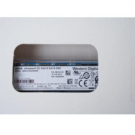 Western Digital Ultrastar DC SA210 HBS3A1924A4M4B1 0TS1654 240GB 0.1 DWPD SATA 6Gb/s 3D TLC M.2 2280 SSD