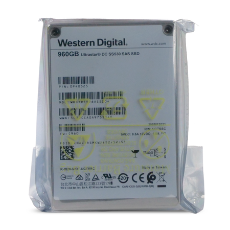 Western Digital Ultrastar DC SS530 WUSTR1596ASS200 0P40326 960GB 1 DWPD SAS 12Gb/s 3D TLC 2.5in SSD