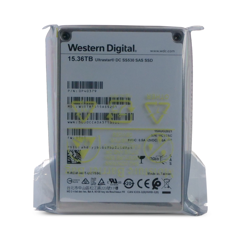 Western Digital Ultrastar DC SS530 WUSTR1515ASS201 0P40379 15.36TB 1 DWPD SAS 12Gb/s 3D TLC 2.5in SSD