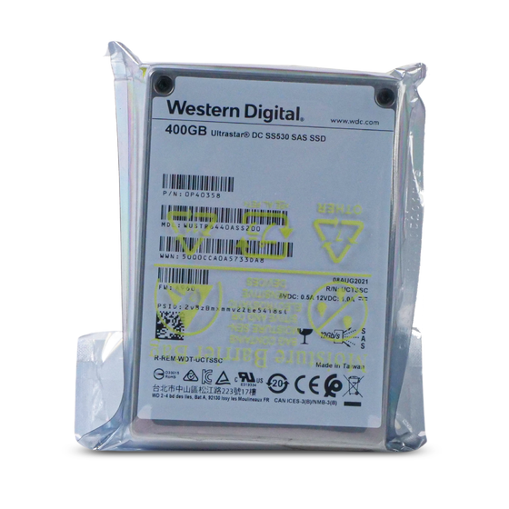Western Digital Ultrastar DC SS530 WUSTR6440ASS200 0P40358 400GB 3 DWPD SAS 12Gb/s 3D TLC 2.5in SSD