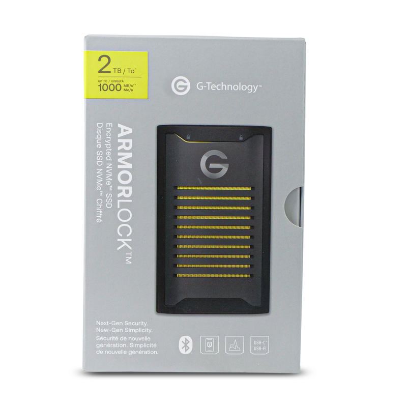 Western Digital G-Technology ArmorLock 0G10484-1 2TB USB 3.2 Gen 2 USB-C 10Gbps Portable NVMe SSD