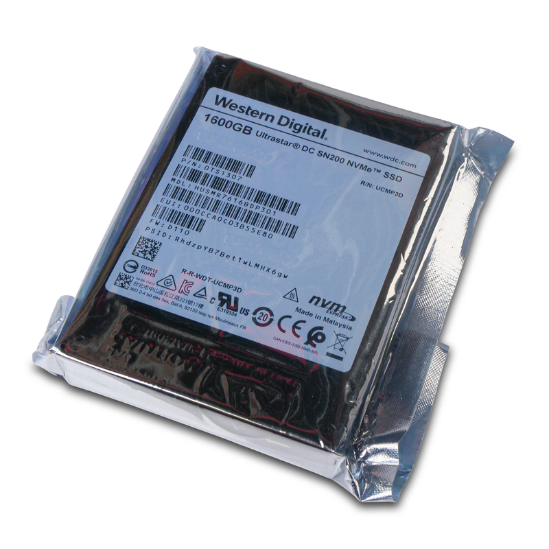 Western Digital Ultrastar DC SN200 HUSMR7616BDP301 0TS1307 1.6TB 3 DWPD PCIe Gen 3.0 x4 4GB/s MLC U.2 NVMe 2.5in SSD